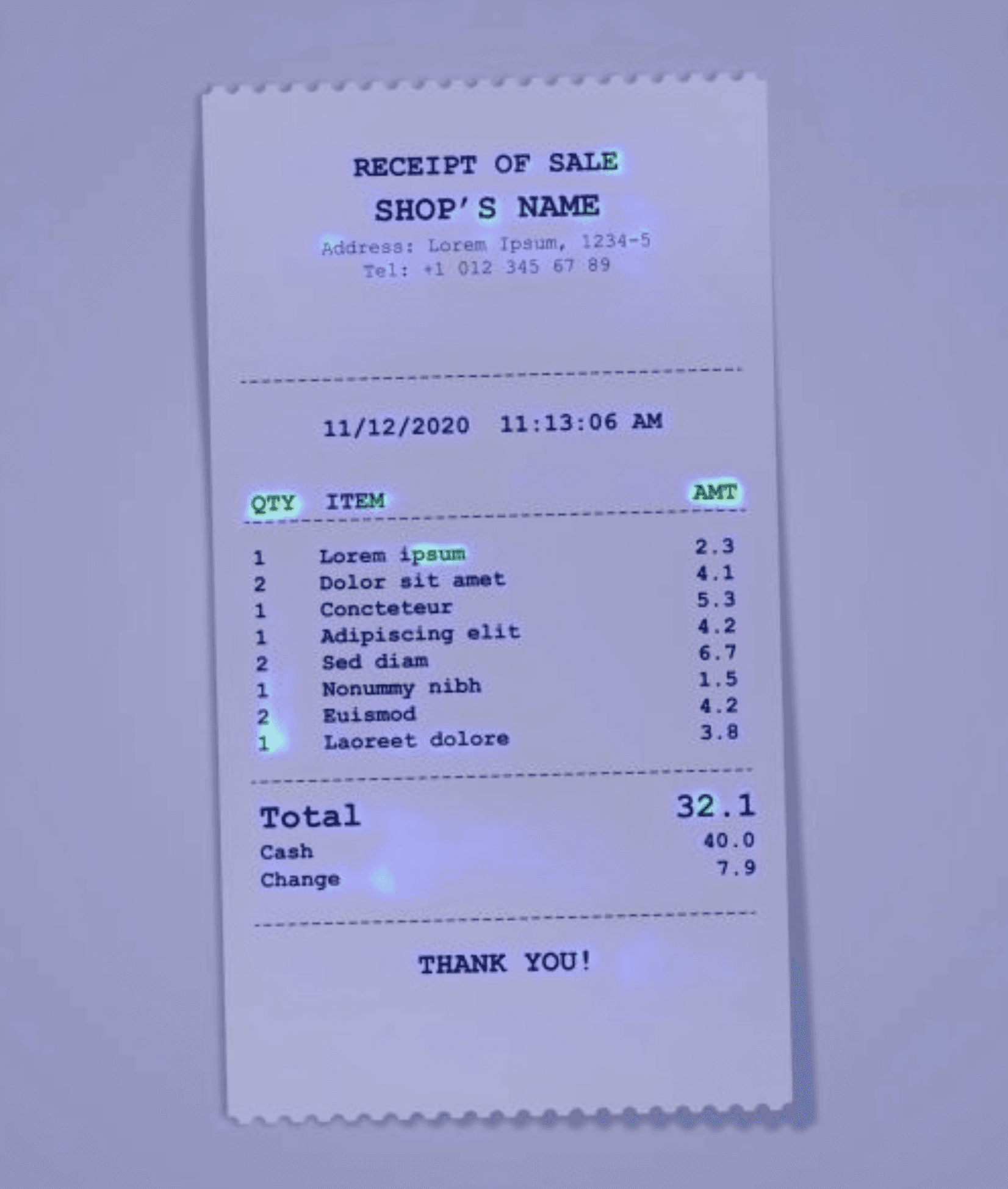 Document with heatmap visualization showing tampered regions detected by forgery detection AI